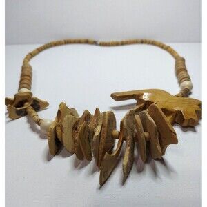 Necklace Exotic Wood 24" Screw closure
